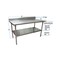 Bk Resources Work Table Stainless Steel With Undershelf, 5" Backsplash 60"Wx30"D VTTR5-6030 - alternate 8